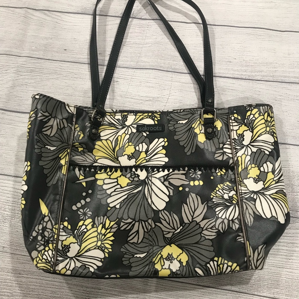 Sakroots multicolor floral metro coated tote *
